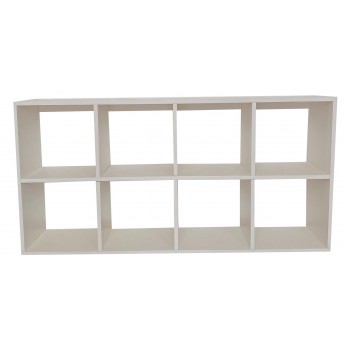 Mueble organizador 8 espacios horizontal / Blanco